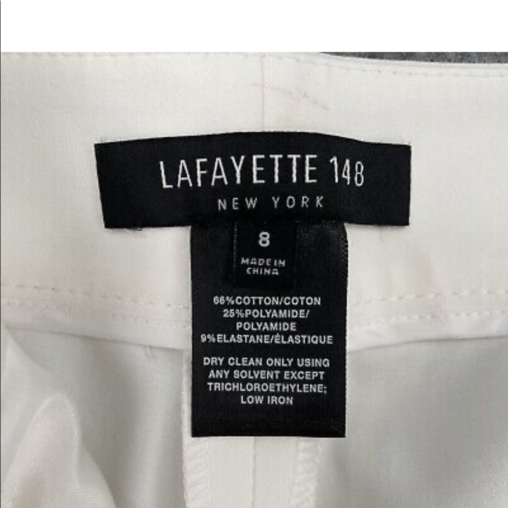 Lafayette 148 Beautiful white trousers. Wide leg. Gorgeous fabric ! - Picture 5 of 5